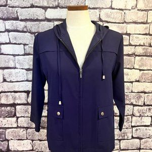 Chico's Zenergy Navy 3/4 Sleeve Jacket Size Small